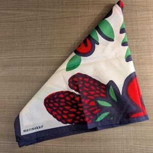 Marimekko  Colorful Scarf, 19 1/2" Square. Cotton.